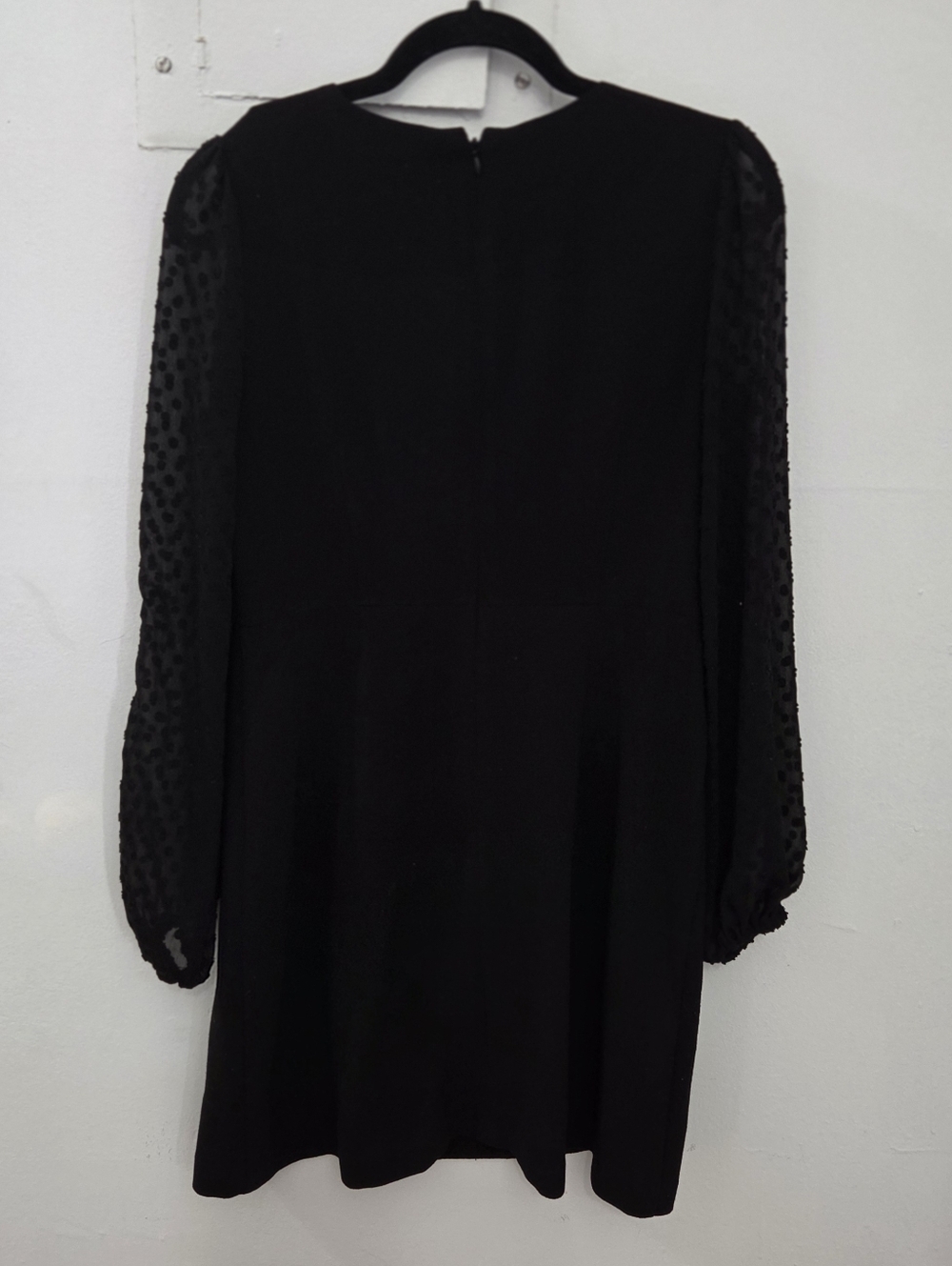 Ann Taylor Dot Illusion Sleeve Sheath Dress - Picture 4 of 7
